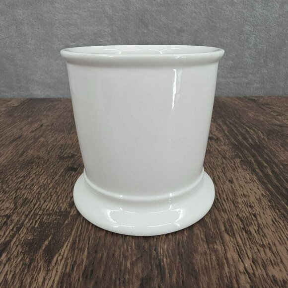 Anthropologie Monogram Mug S Initial White Black Ceramic Footed Coffee Tea Cocoa - Picture 6 of 9